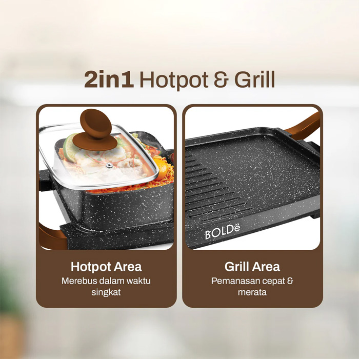 Bolde Super Grill 2 In 1 Electric 1.6 L 